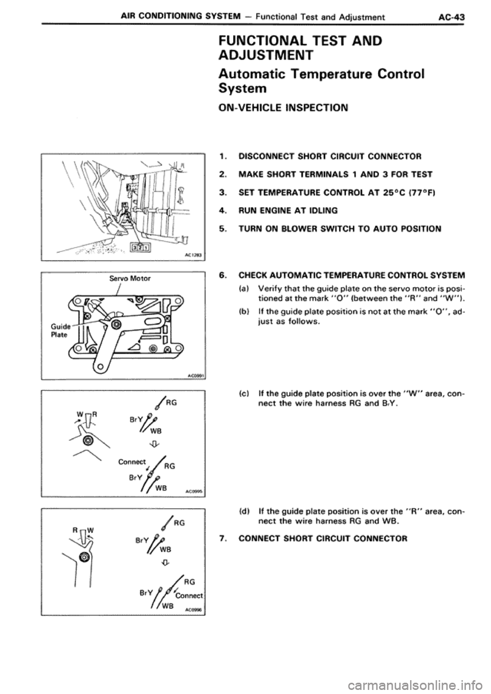 TOYOTA SUPRA 1990 3.G Workshop Manual 