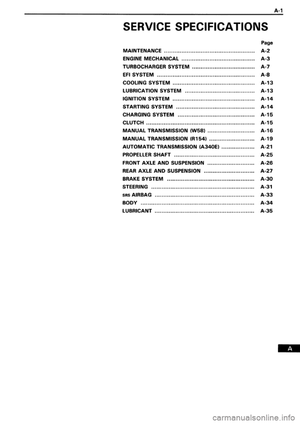 TOYOTA SUPRA 1990 3.G Workshop Manual 