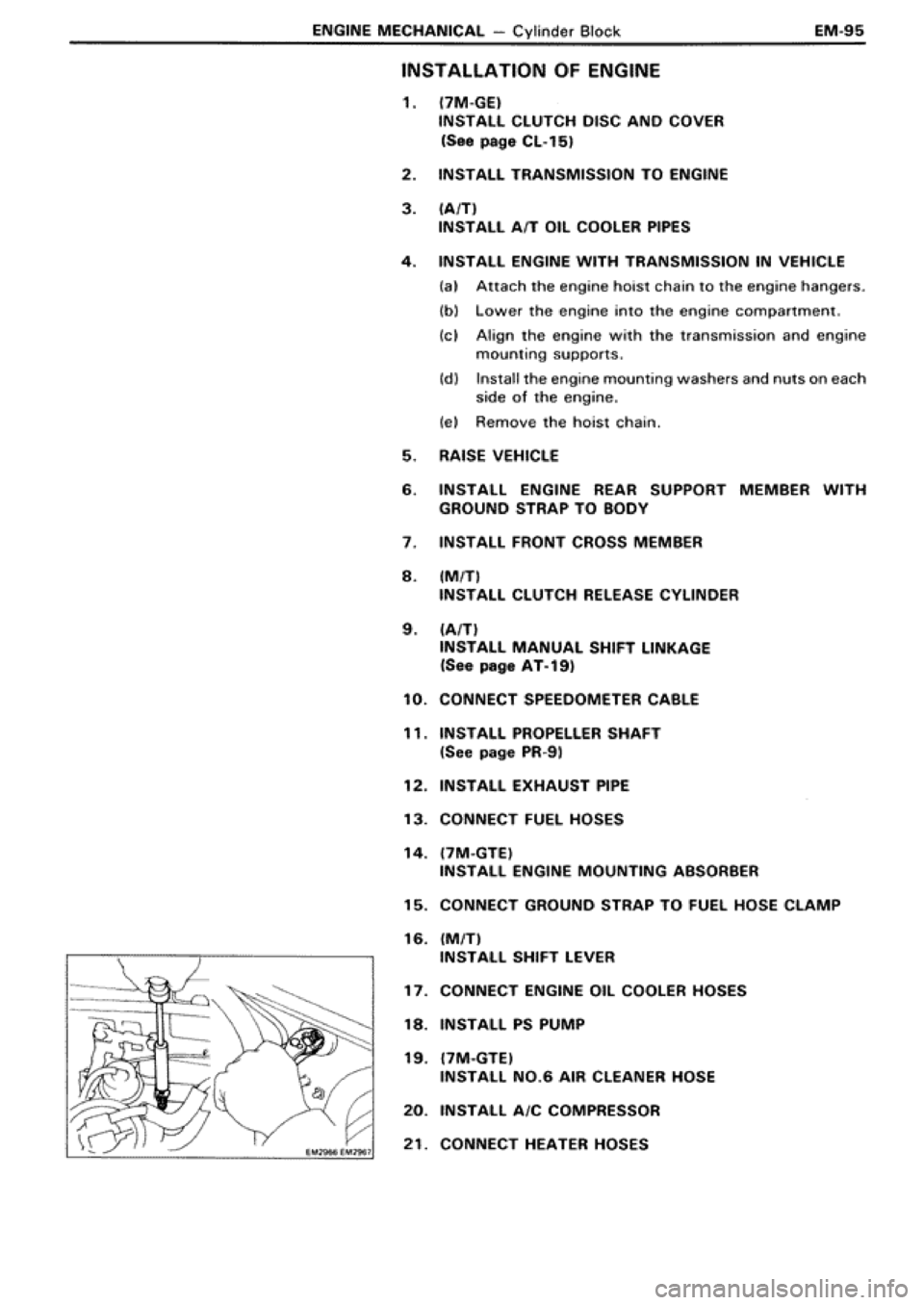 TOYOTA SUPRA 1990 3.G Workshop Manual 