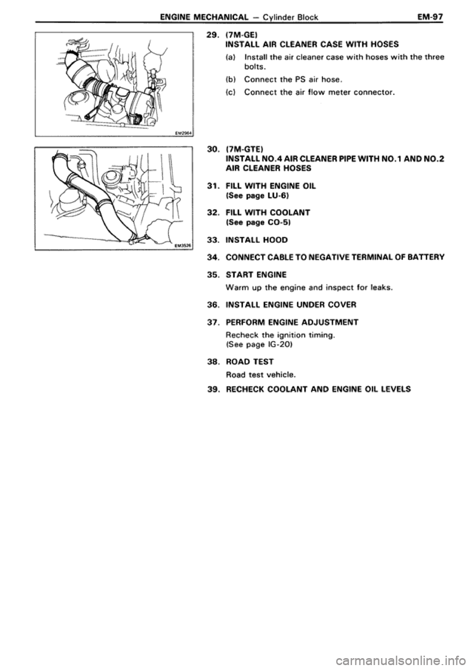 TOYOTA SUPRA 1990 3.G Workshop Manual 