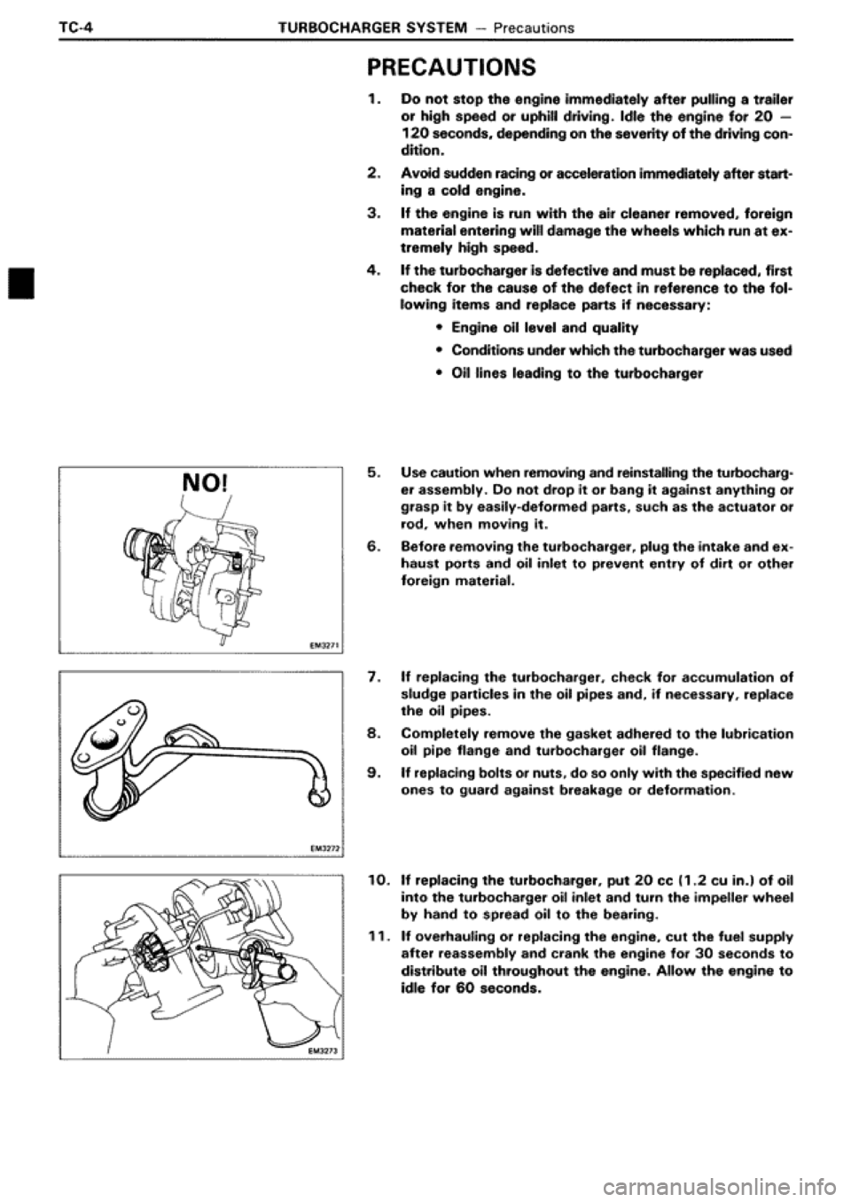 TOYOTA SUPRA 1990 3.G Workshop Manual 