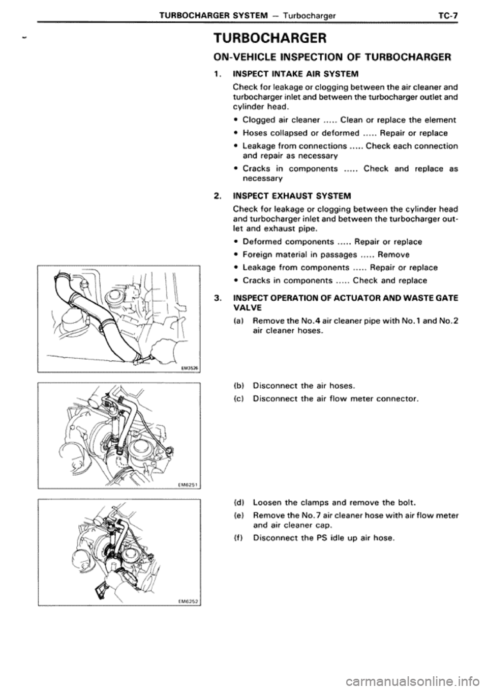 TOYOTA SUPRA 1990 3.G Workshop Manual 