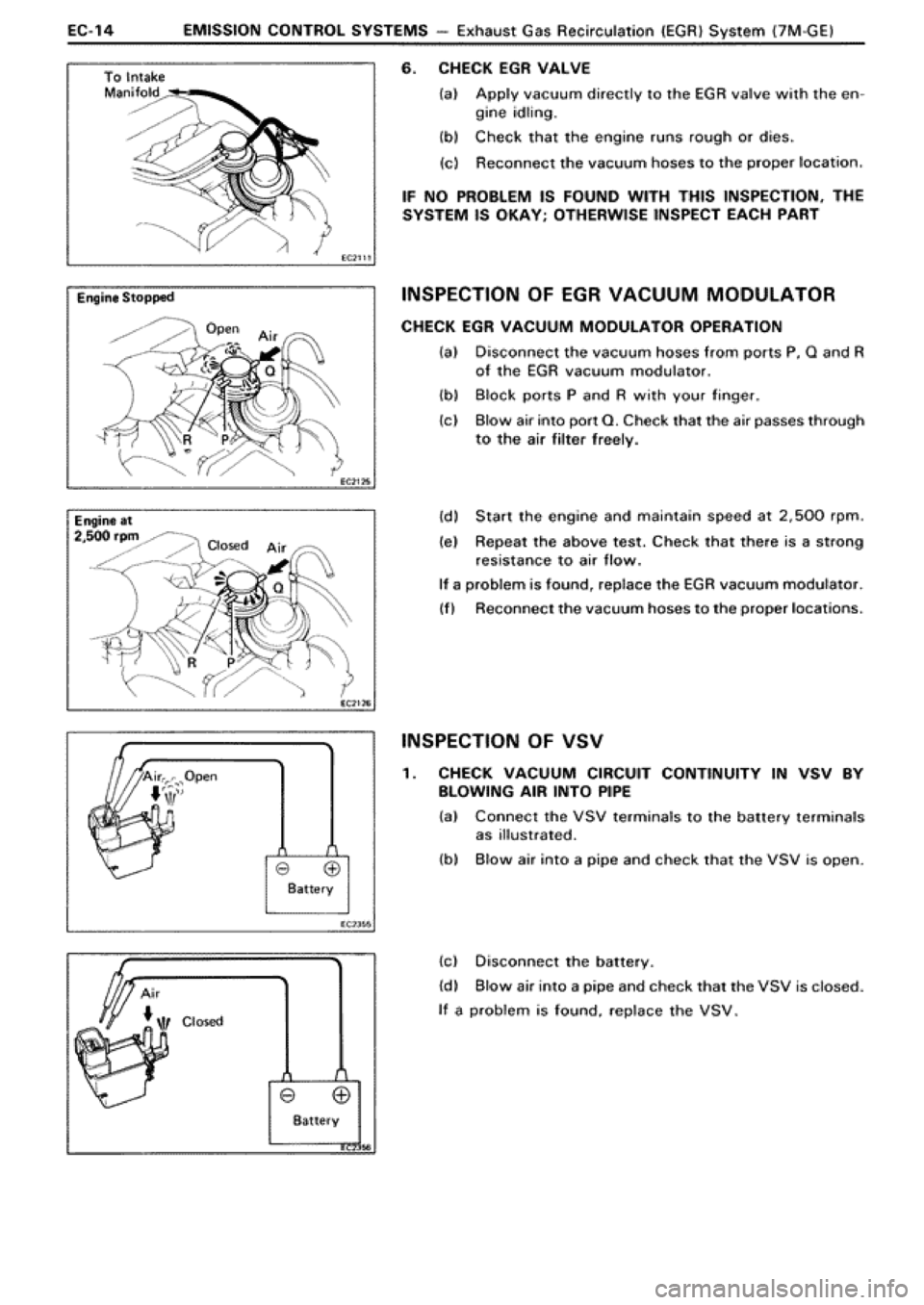 TOYOTA SUPRA 1990 3.G Workshop Manual 