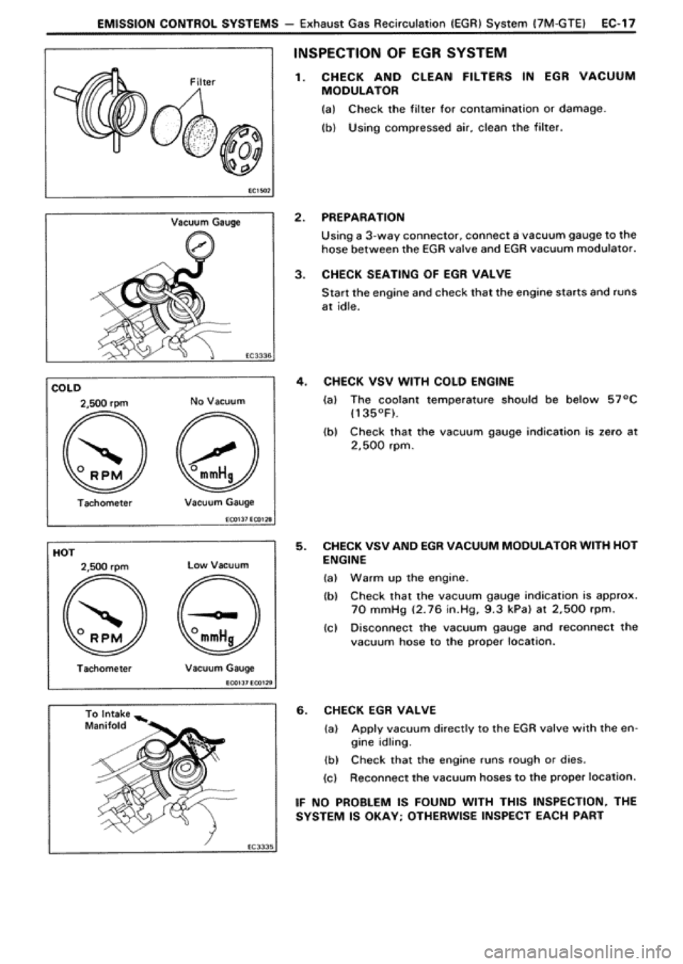 TOYOTA SUPRA 1990 3.G Workshop Manual 