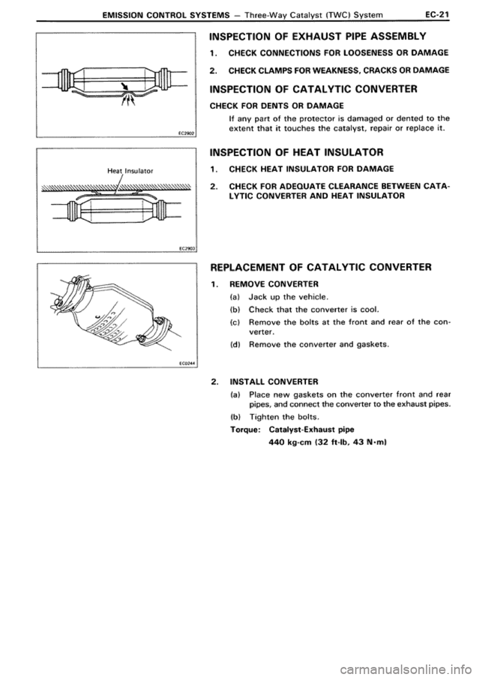 TOYOTA SUPRA 1990 3.G Workshop Manual 