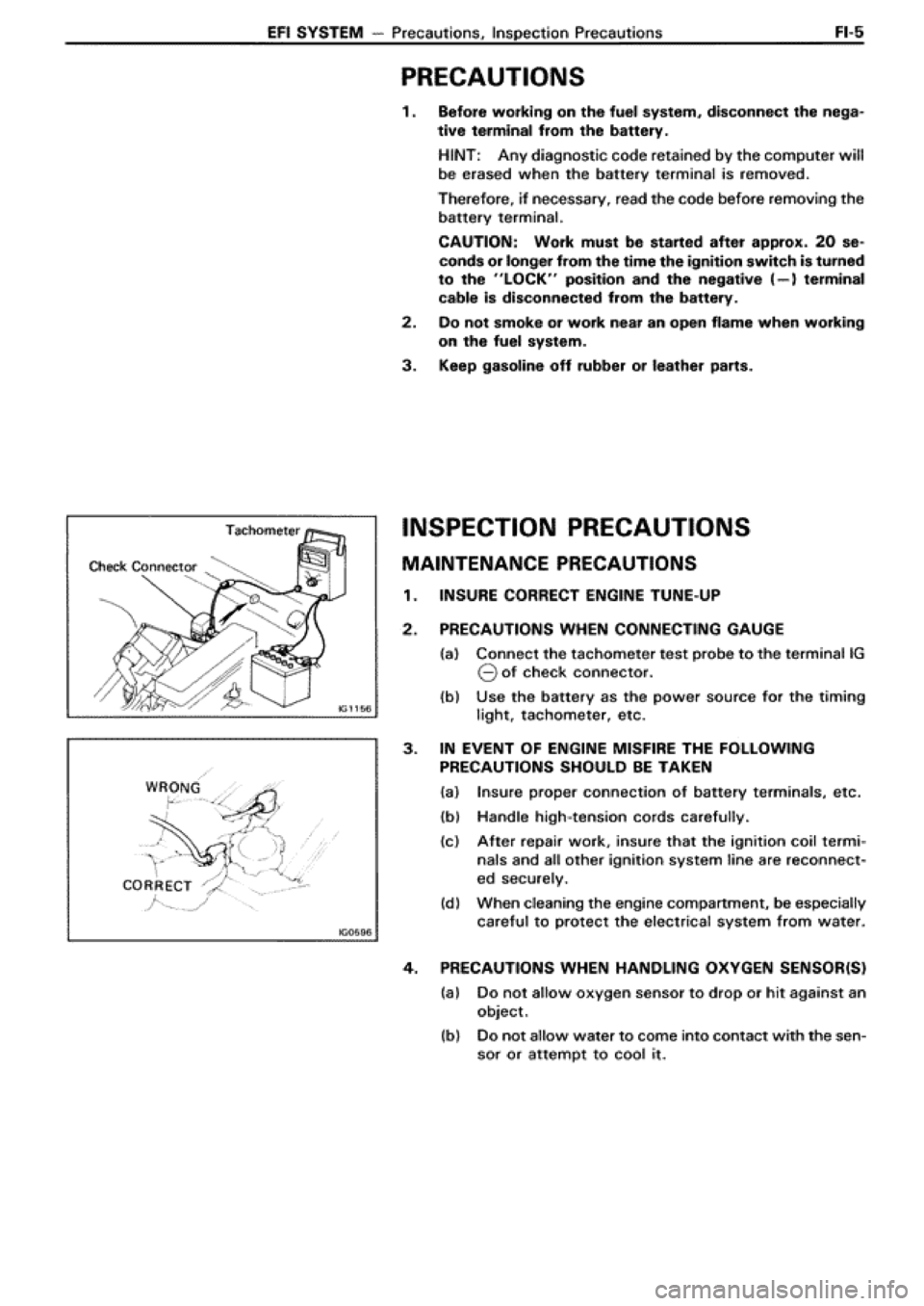 TOYOTA SUPRA 1990 3.G Workshop Manual 