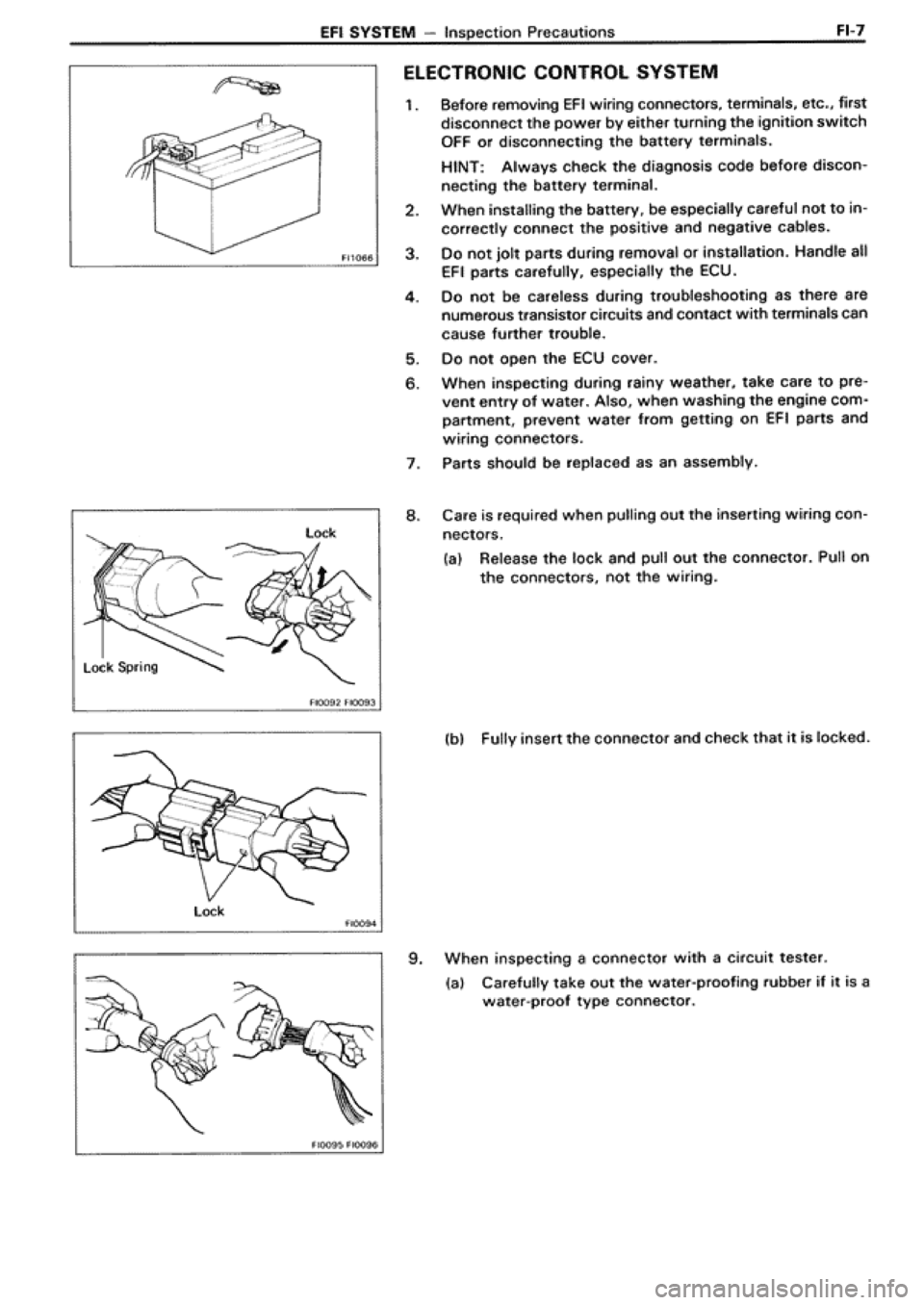 TOYOTA SUPRA 1990 3.G Workshop Manual 