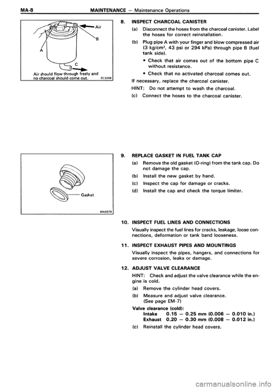 TOYOTA SUPRA 1990 3.G Workshop Manual 