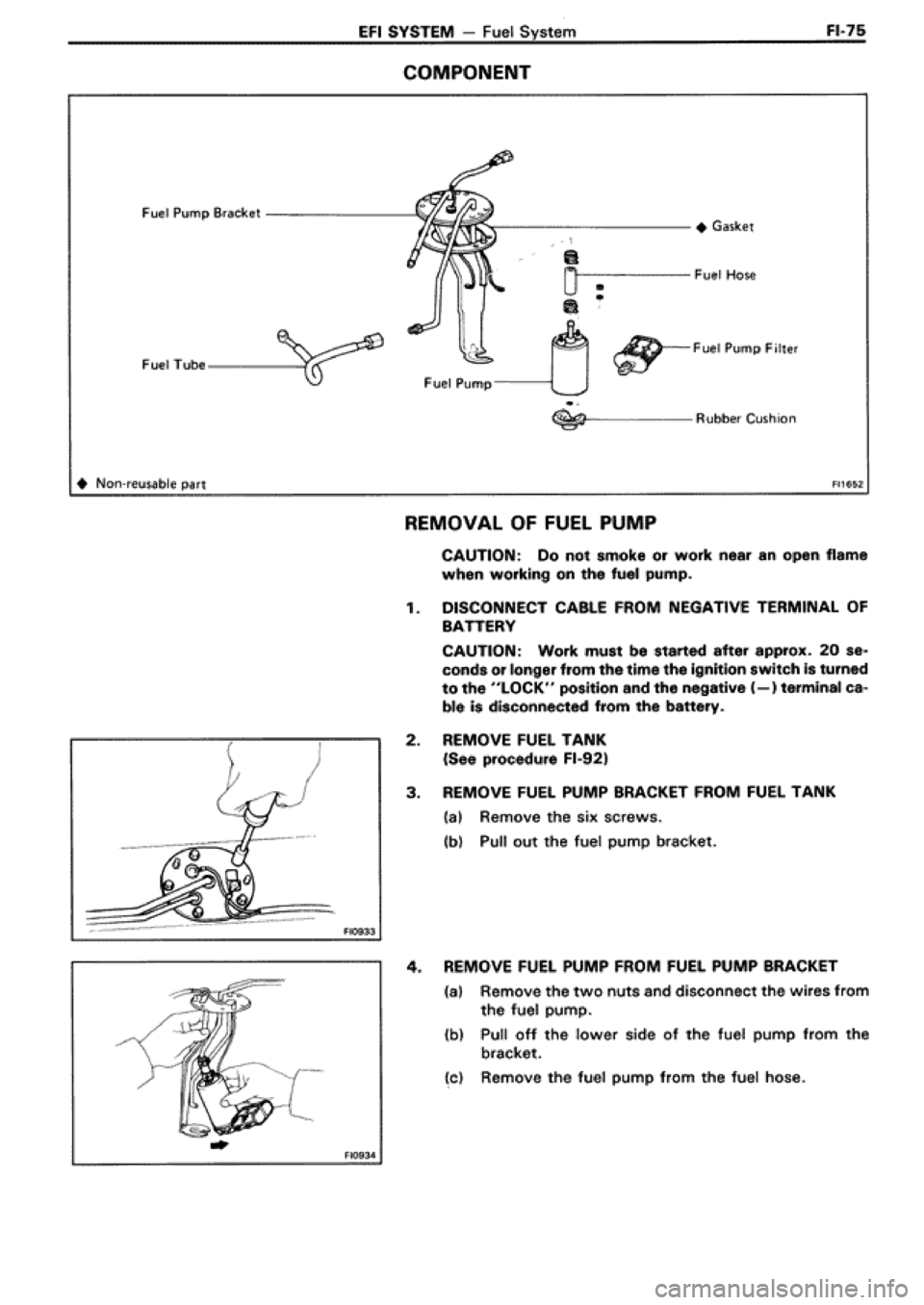 TOYOTA SUPRA 1990 3.G Workshop Manual 
