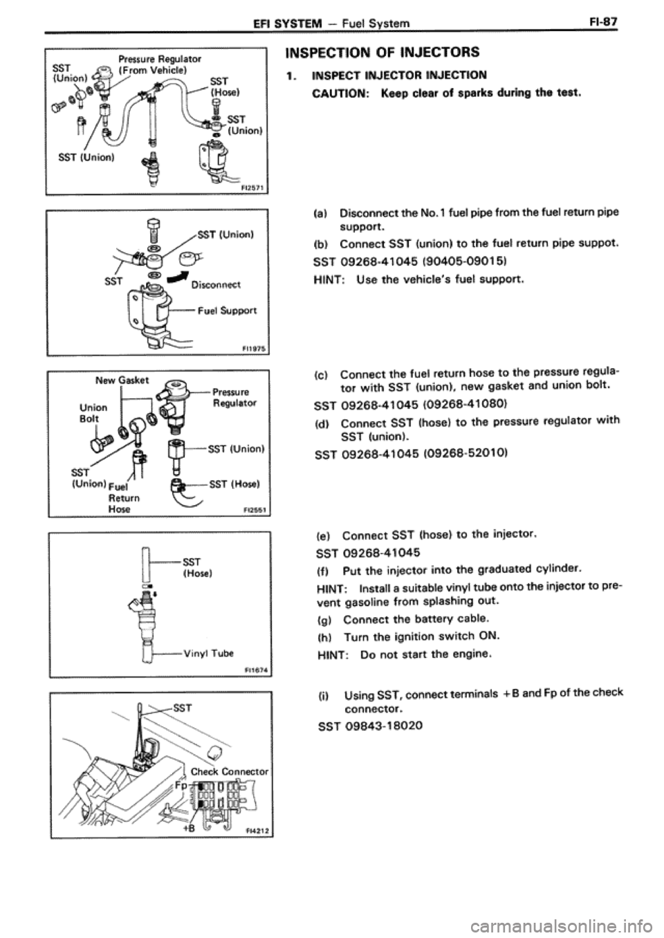 TOYOTA SUPRA 1990 3.G Workshop Manual 