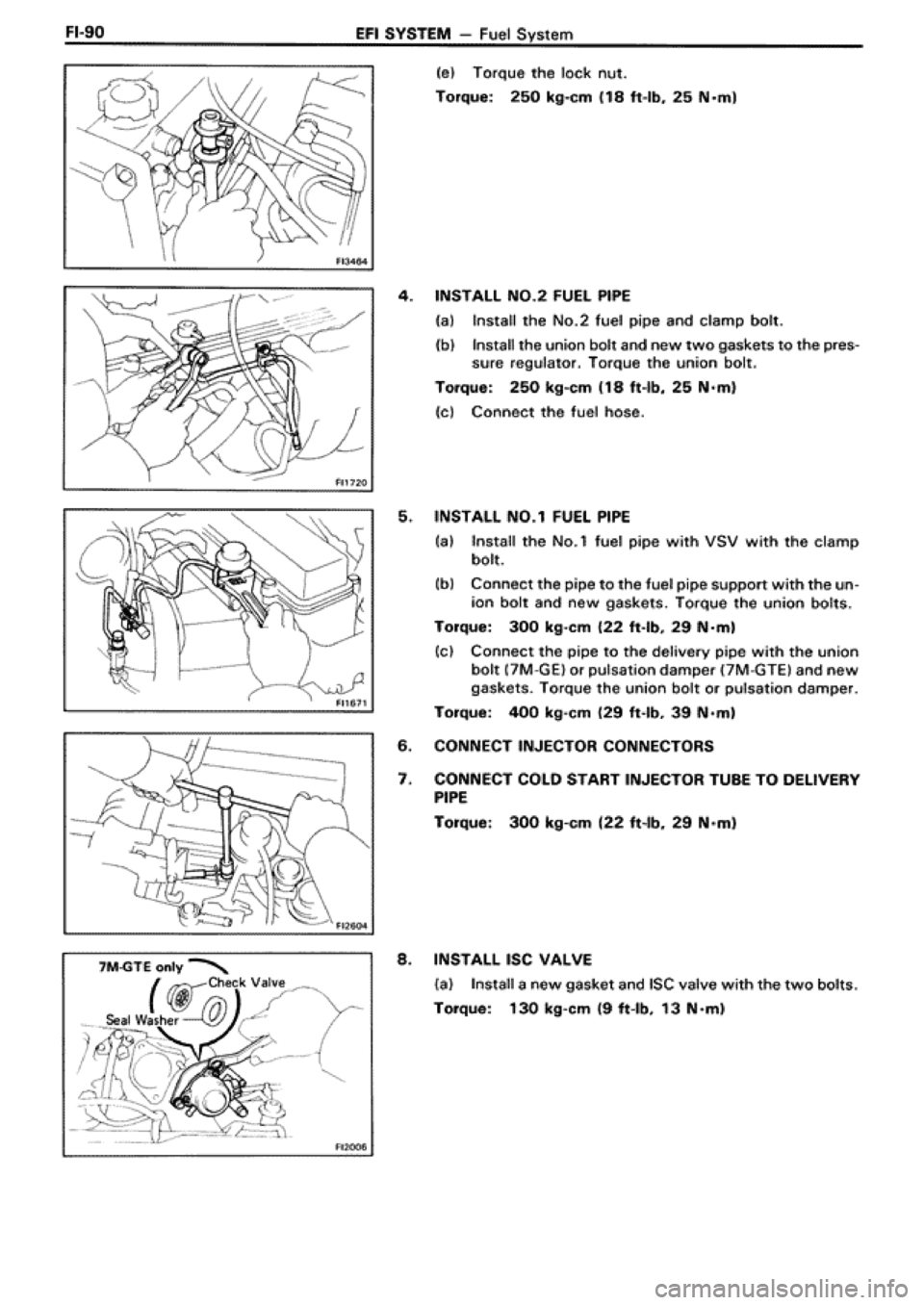TOYOTA SUPRA 1990 3.G Workshop Manual 
