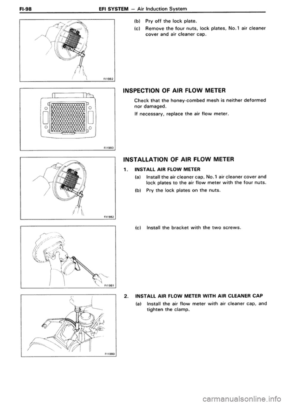 TOYOTA SUPRA 1990 3.G Workshop Manual 