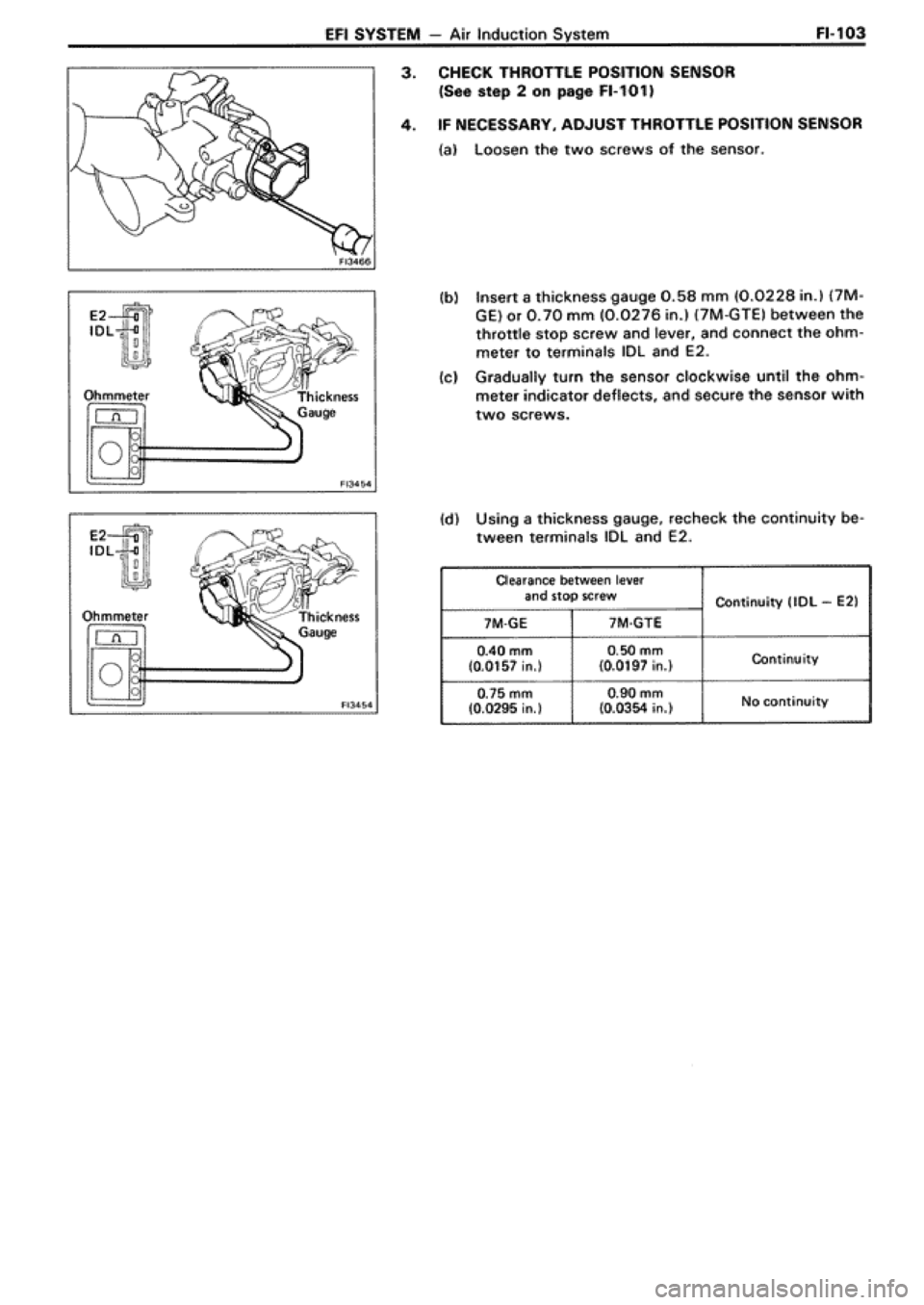 TOYOTA SUPRA 1990 3.G Workshop Manual 