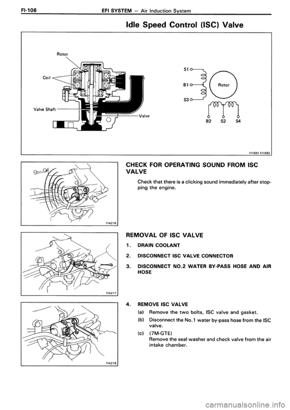 TOYOTA SUPRA 1990 3.G Workshop Manual 
