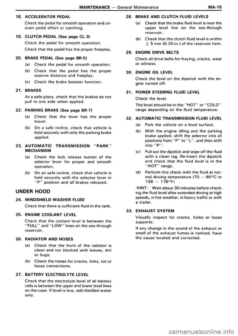 TOYOTA SUPRA 1990 3.G Workshop Manual 