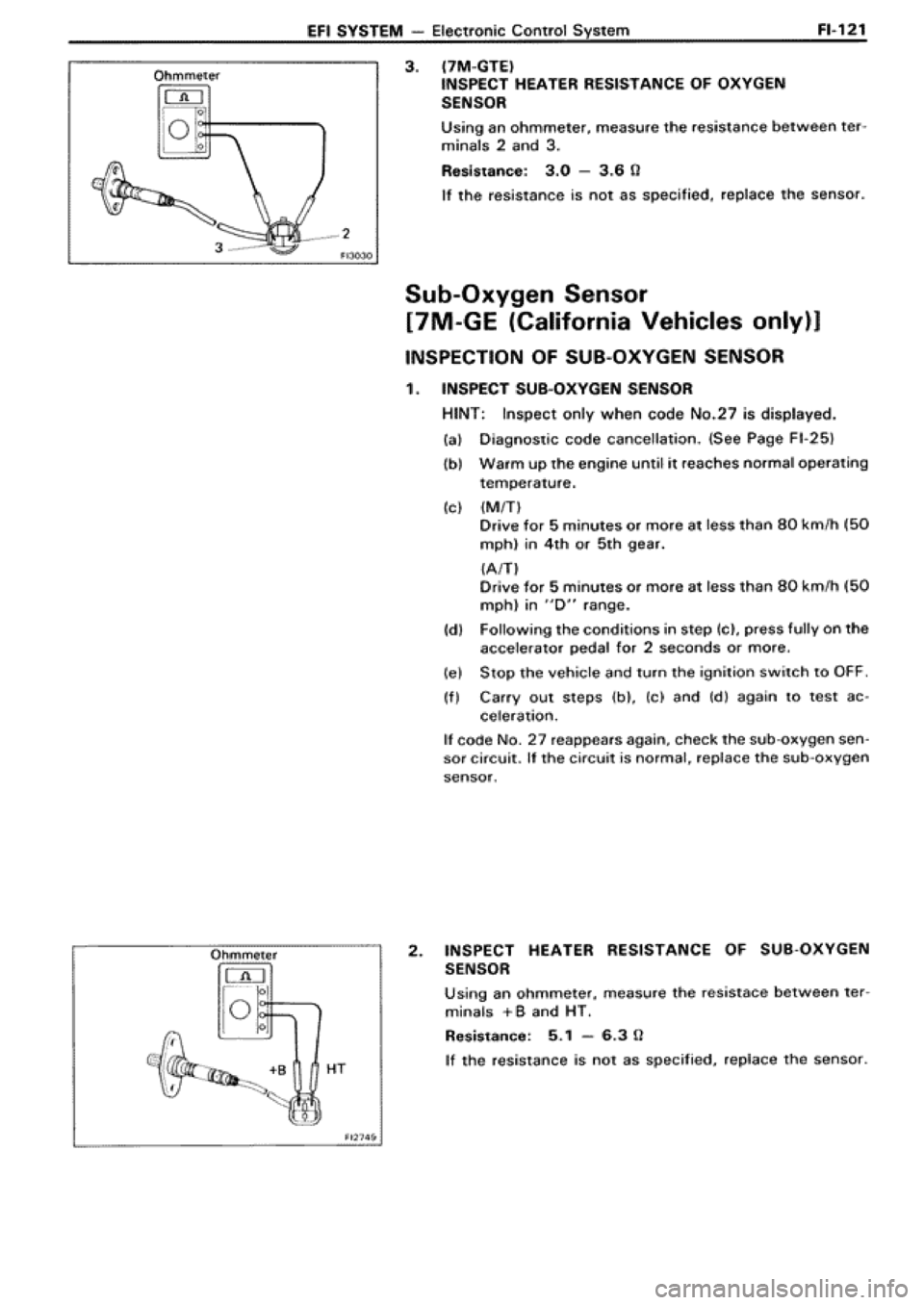 TOYOTA SUPRA 1990 3.G Workshop Manual 