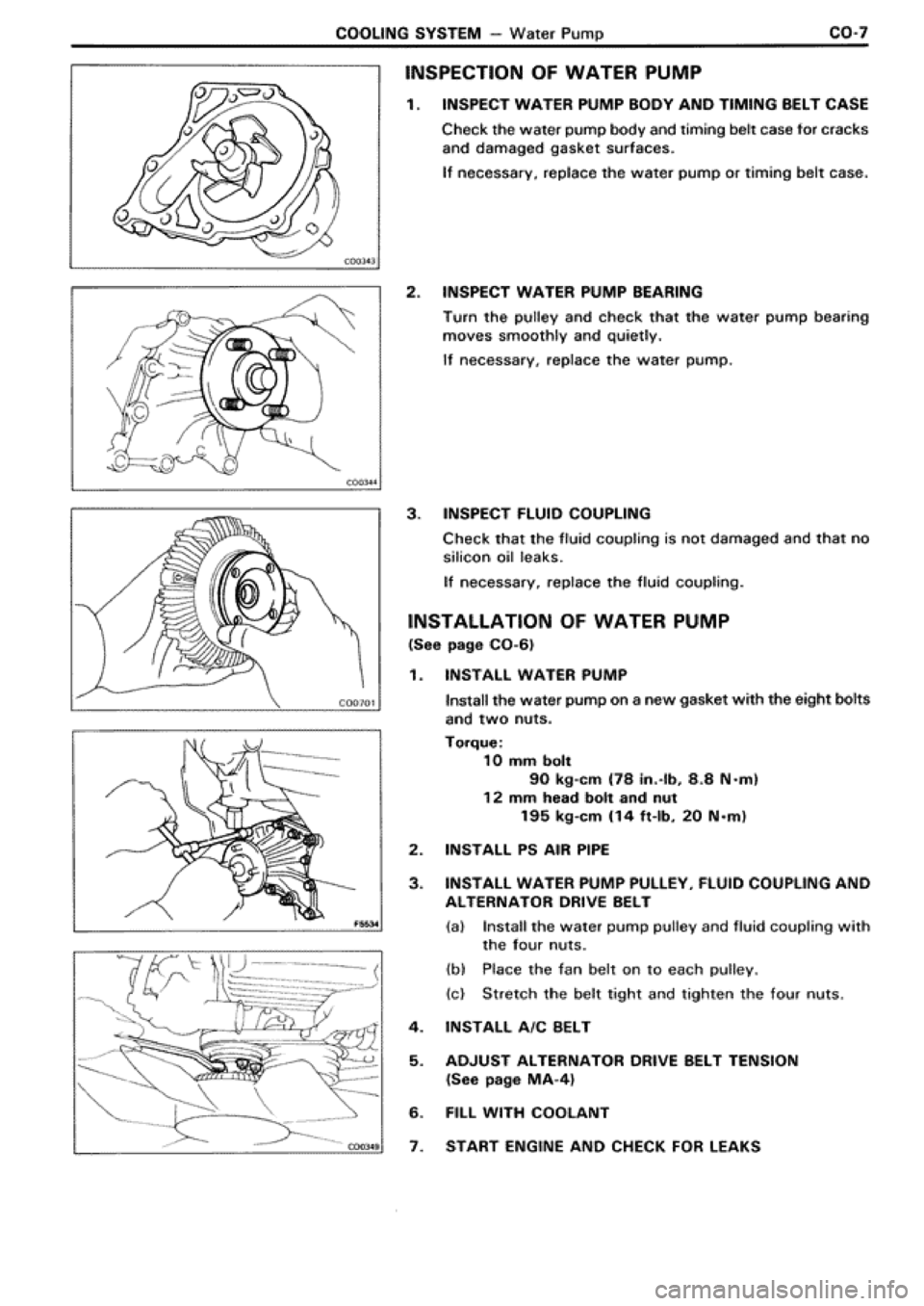 TOYOTA SUPRA 1990 3.G Workshop Manual 