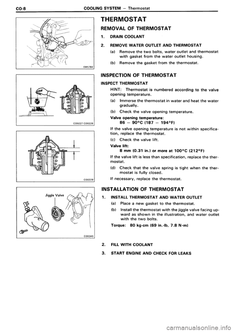TOYOTA SUPRA 1990 3.G Workshop Manual 