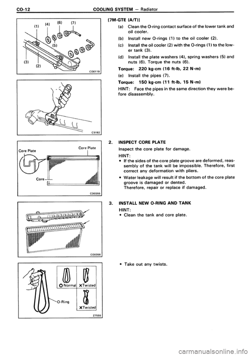 TOYOTA SUPRA 1990 3.G Workshop Manual 