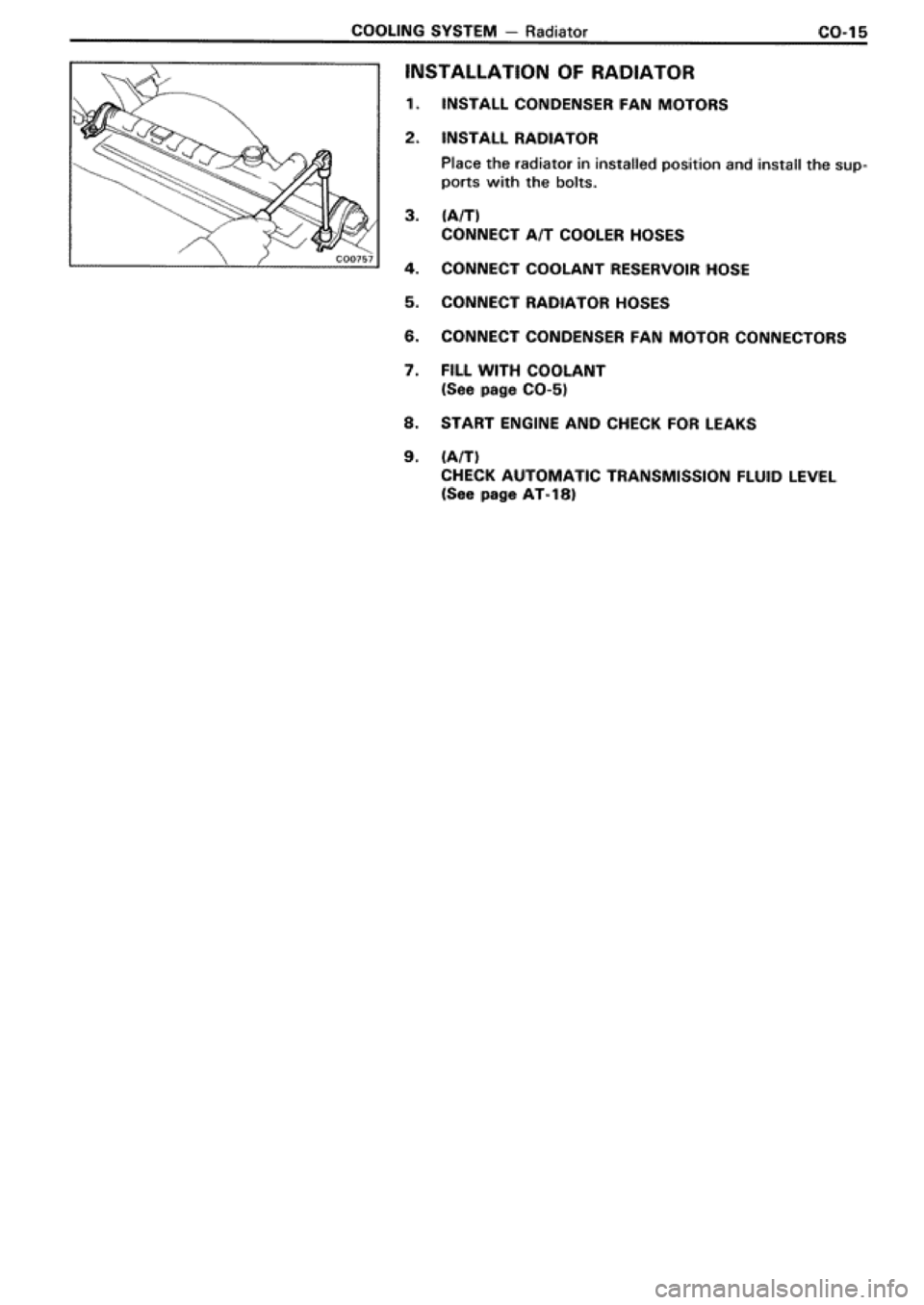 TOYOTA SUPRA 1990 3.G Workshop Manual 