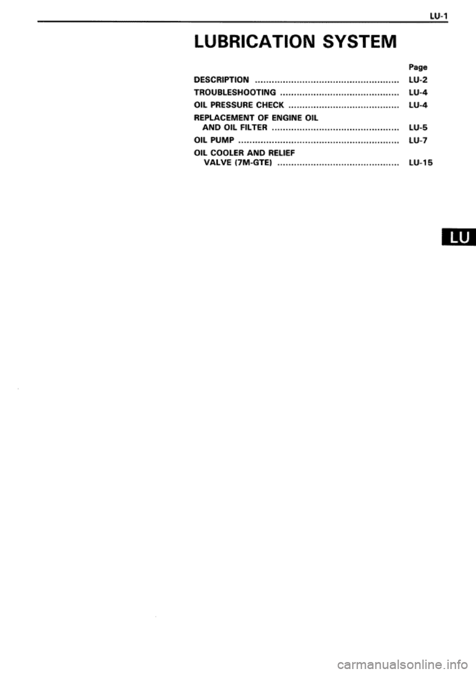 TOYOTA SUPRA 1990 3.G Workshop Manual 