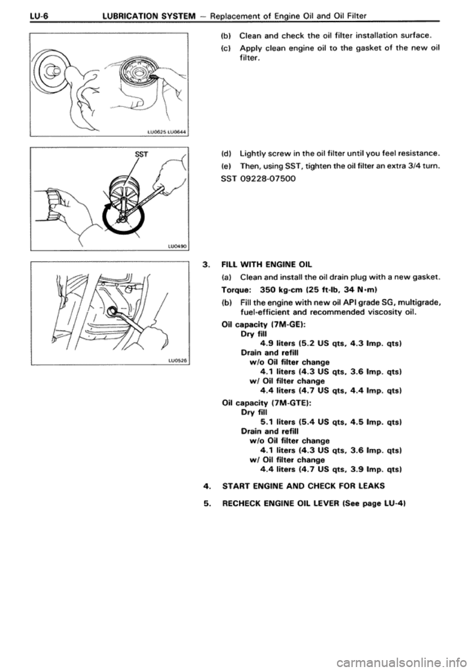 TOYOTA SUPRA 1990 3.G Workshop Manual 