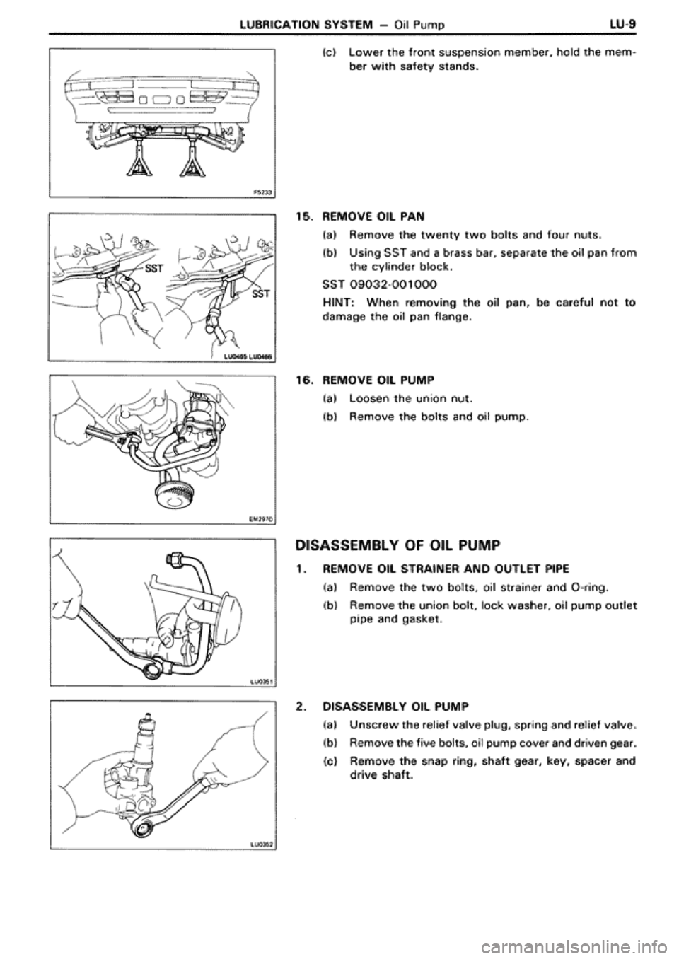 TOYOTA SUPRA 1990 3.G Workshop Manual 