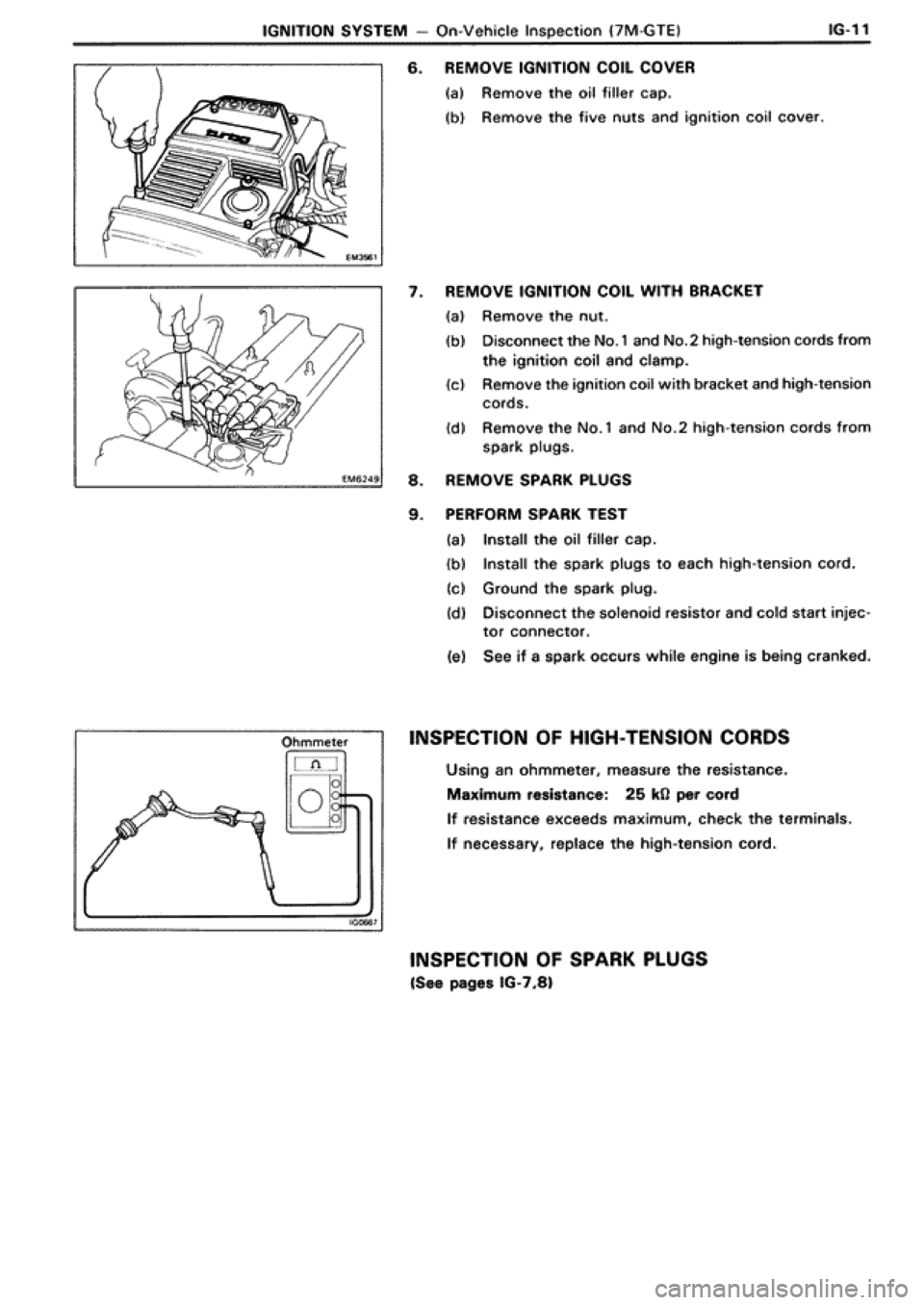 TOYOTA SUPRA 1990 3.G Workshop Manual 