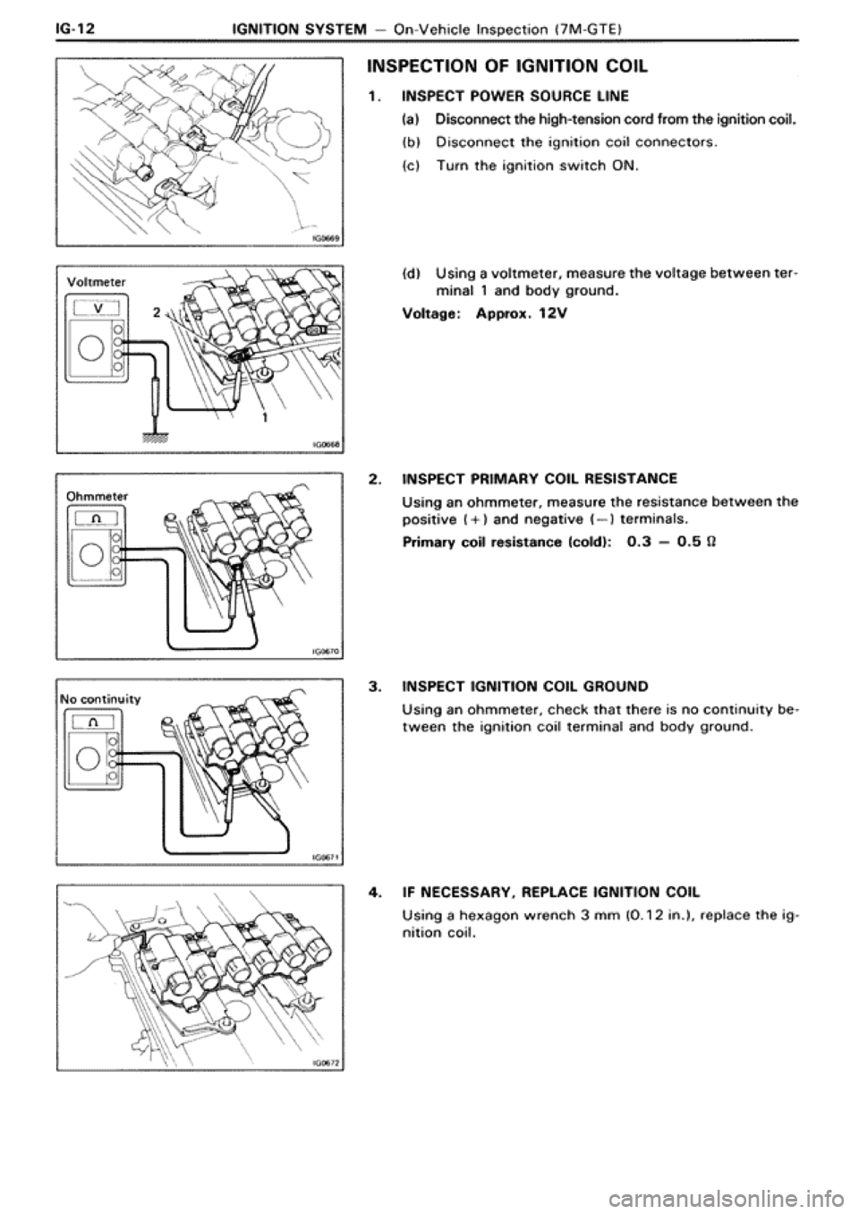 TOYOTA SUPRA 1990 3.G Workshop Manual 
