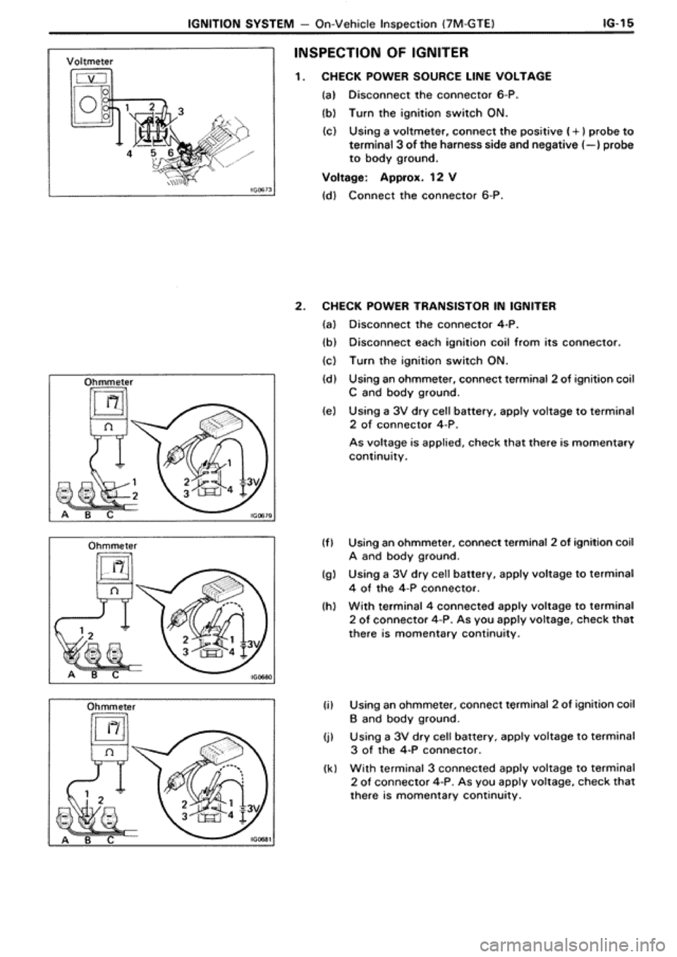 TOYOTA SUPRA 1990 3.G Workshop Manual 