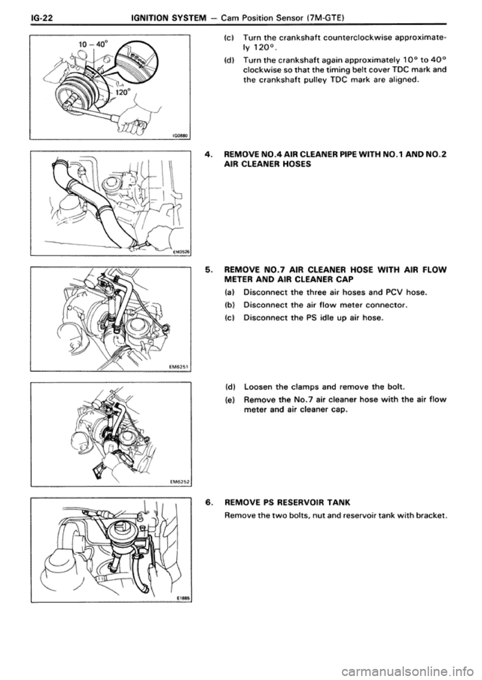 TOYOTA SUPRA 1990 3.G Workshop Manual 