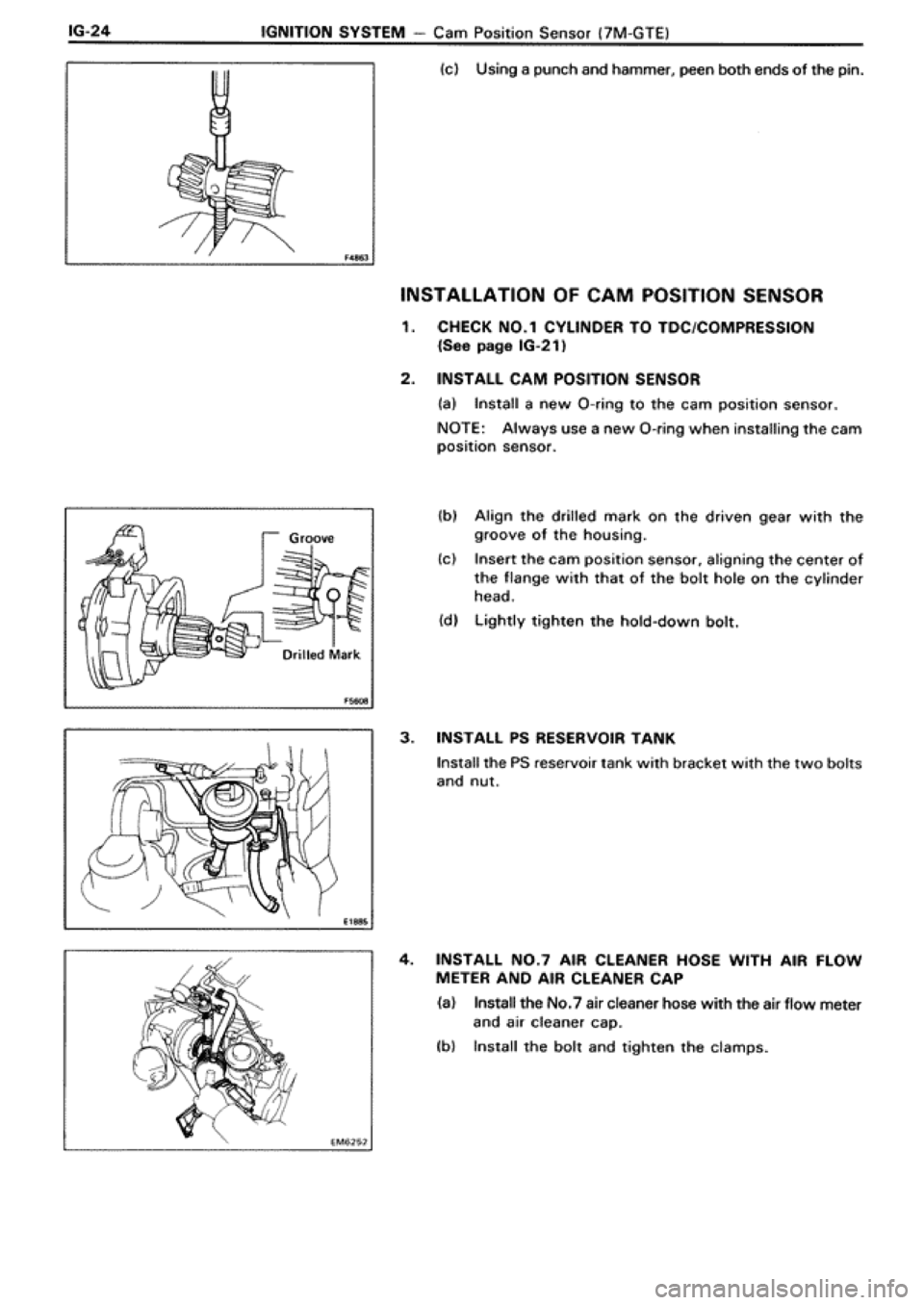 TOYOTA SUPRA 1990 3.G Workshop Manual 