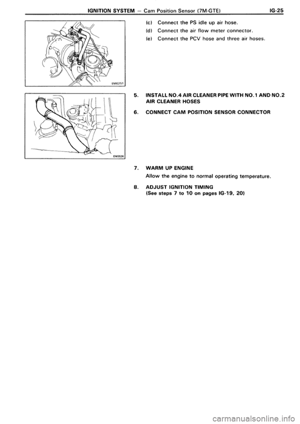 TOYOTA SUPRA 1990 3.G Workshop Manual 