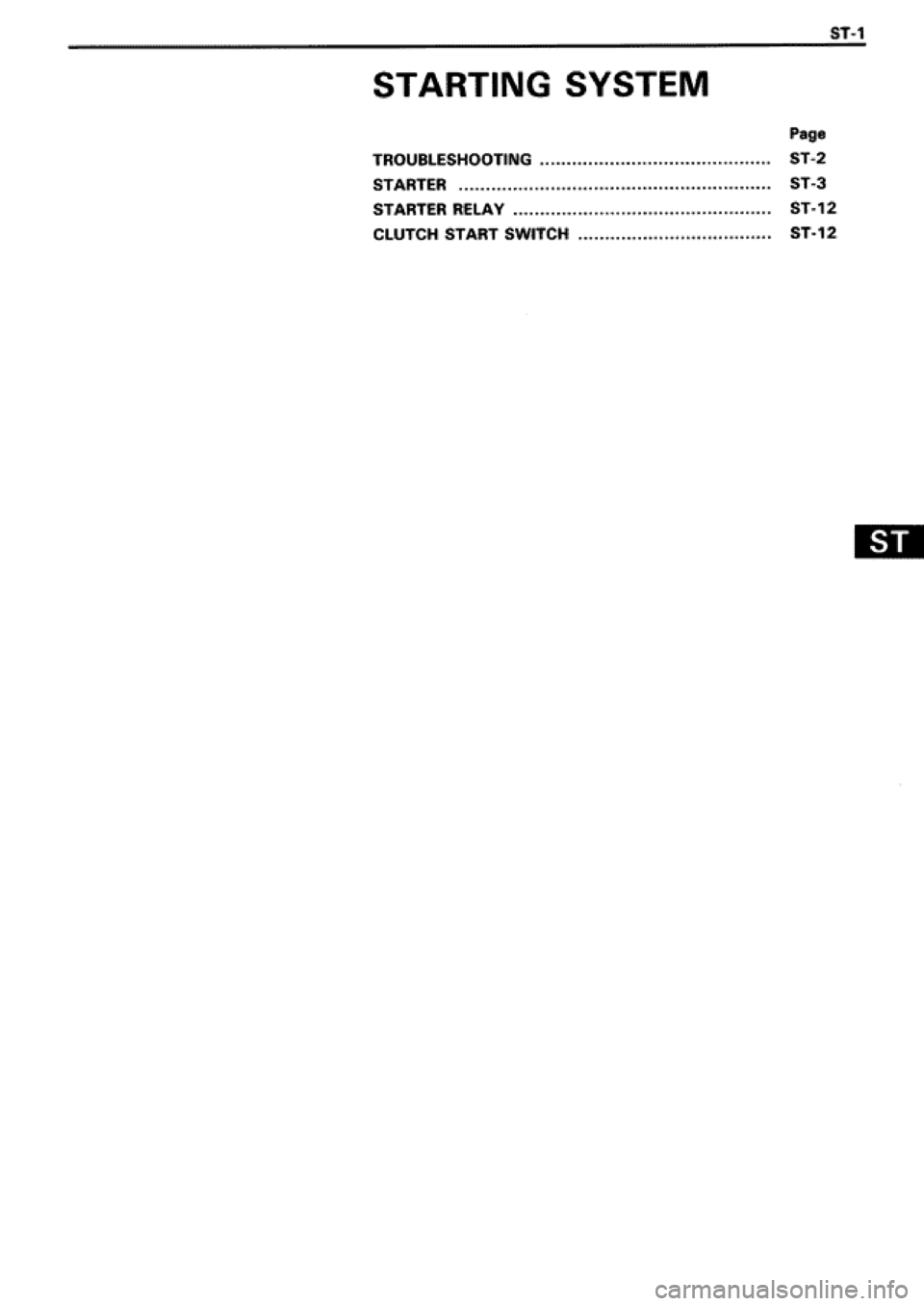 TOYOTA SUPRA 1990 3.G Workshop Manual 
