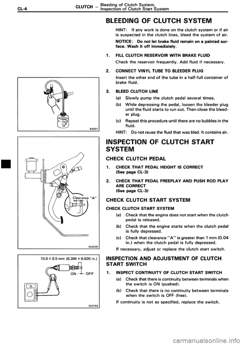 TOYOTA SUPRA 1990 3.G Workshop Manual 