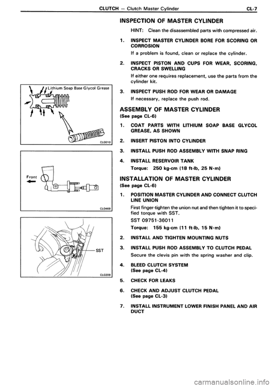 TOYOTA SUPRA 1990 3.G Workshop Manual 