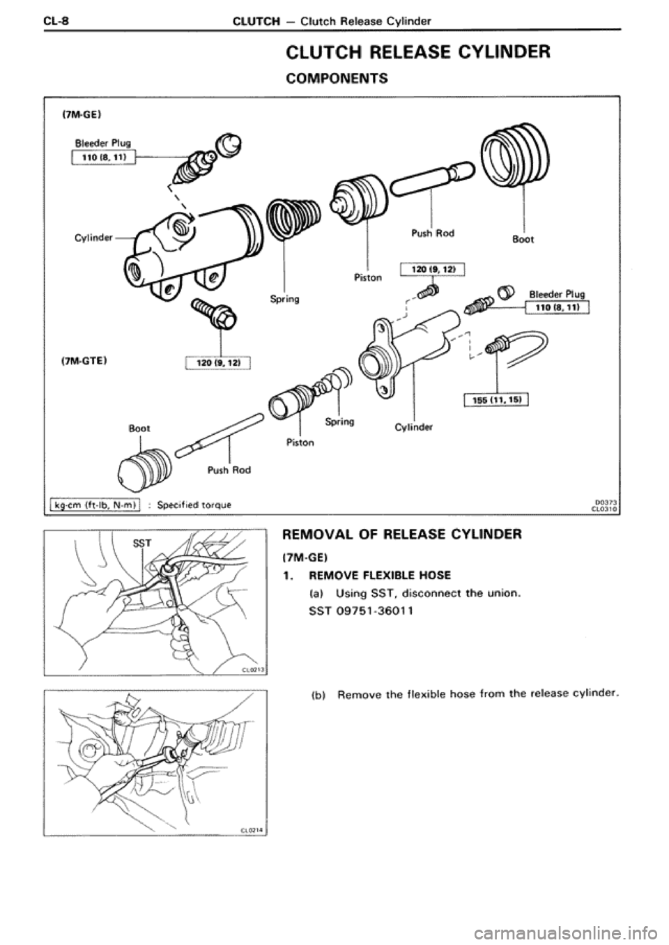 TOYOTA SUPRA 1990 3.G Workshop Manual 