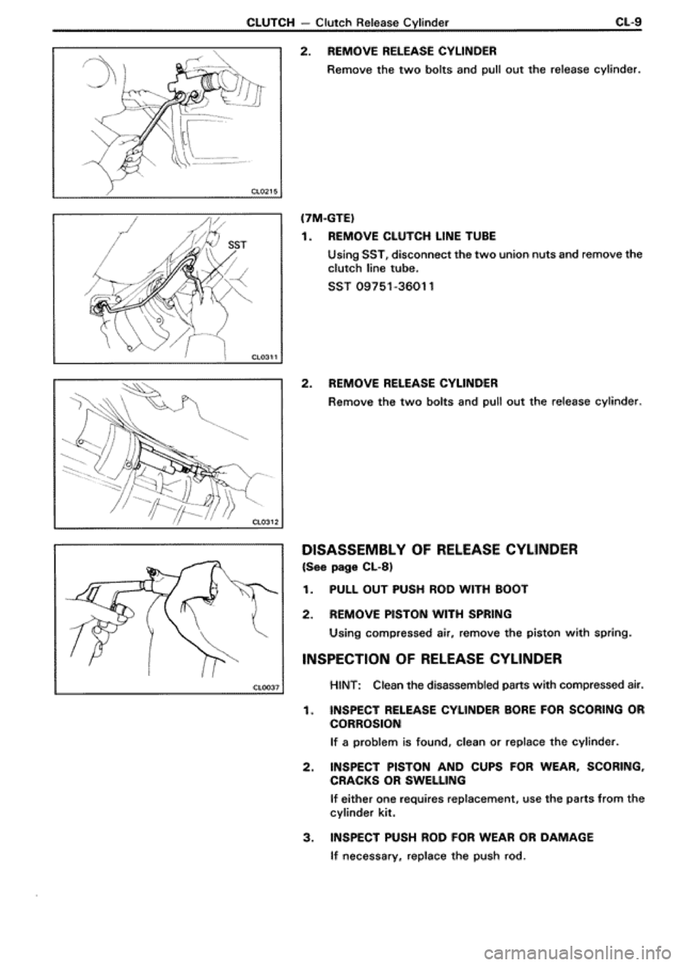 TOYOTA SUPRA 1990 3.G Workshop Manual 