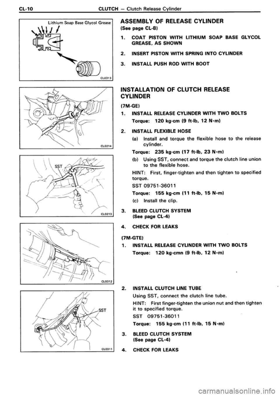 TOYOTA SUPRA 1990 3.G Workshop Manual 