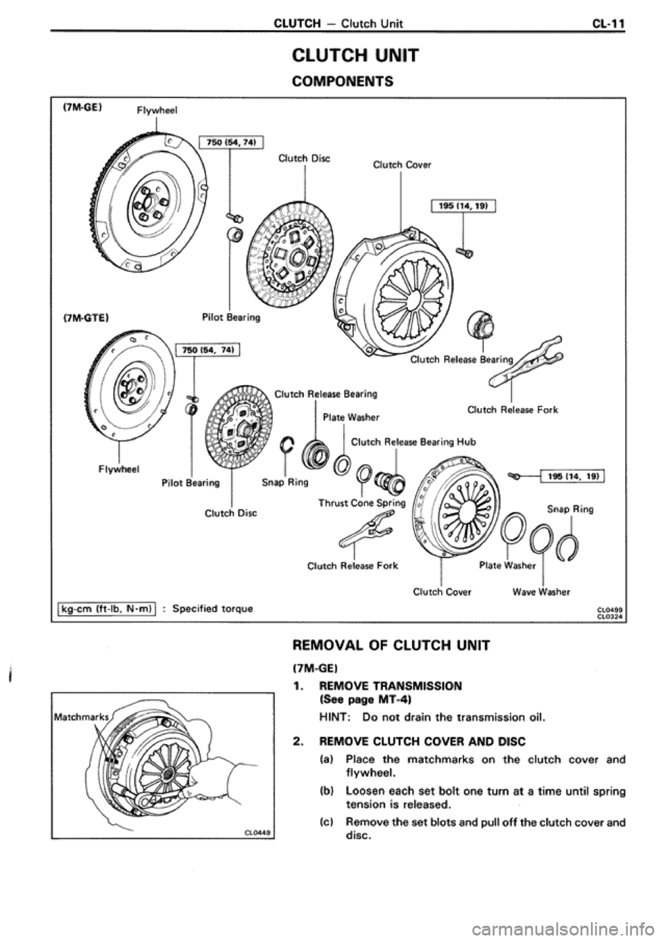 TOYOTA SUPRA 1990 3.G Workshop Manual 