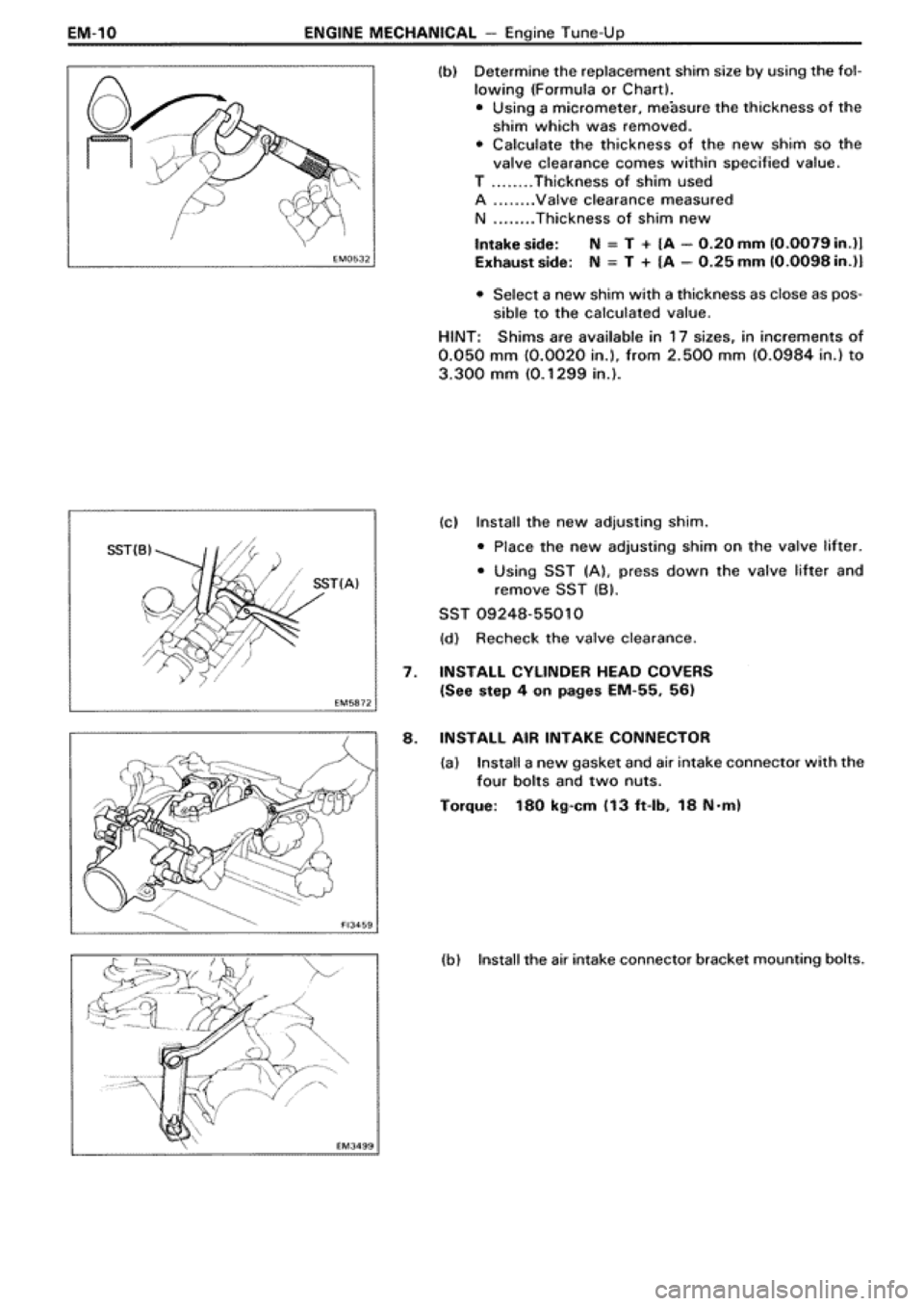 TOYOTA SUPRA 1990 3.G Workshop Manual 