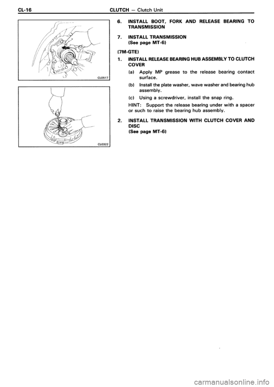 TOYOTA SUPRA 1990 3.G Workshop Manual 