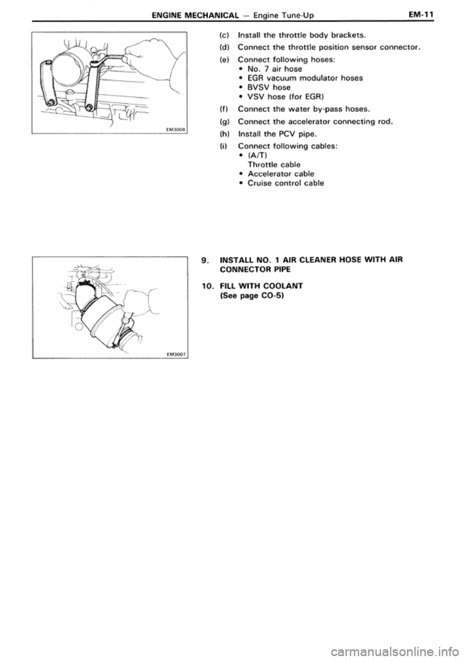 TOYOTA SUPRA 1990 3.G Workshop Manual 