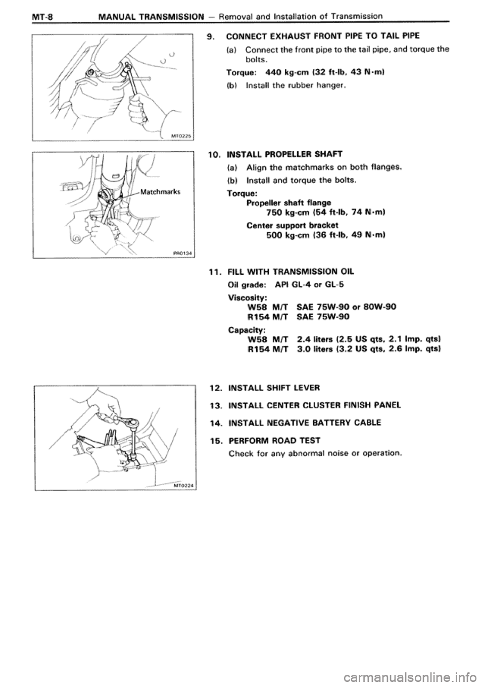 TOYOTA SUPRA 1990 3.G Workshop Manual 