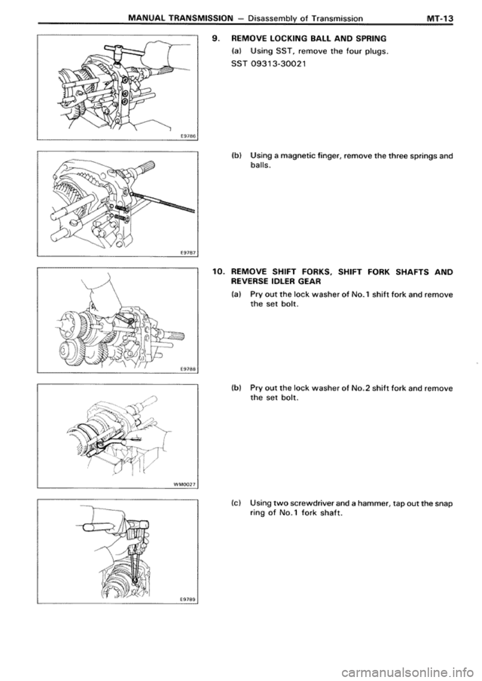 TOYOTA SUPRA 1990 3.G Workshop Manual 