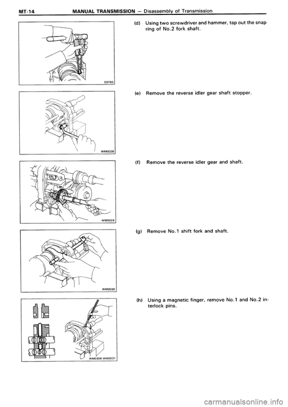 TOYOTA SUPRA 1990 3.G Workshop Manual 