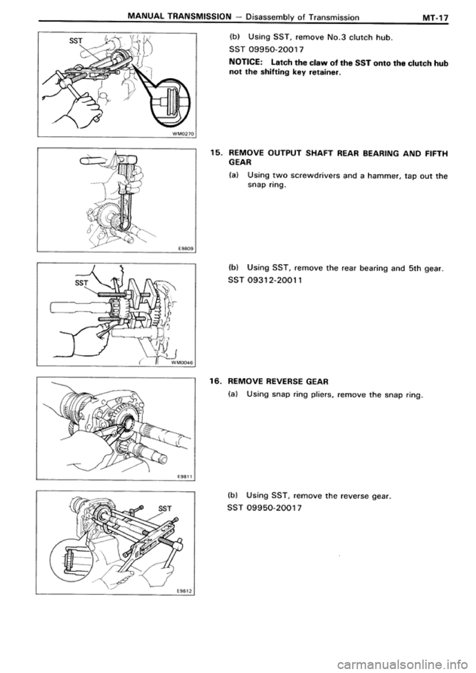 TOYOTA SUPRA 1990 3.G Workshop Manual 