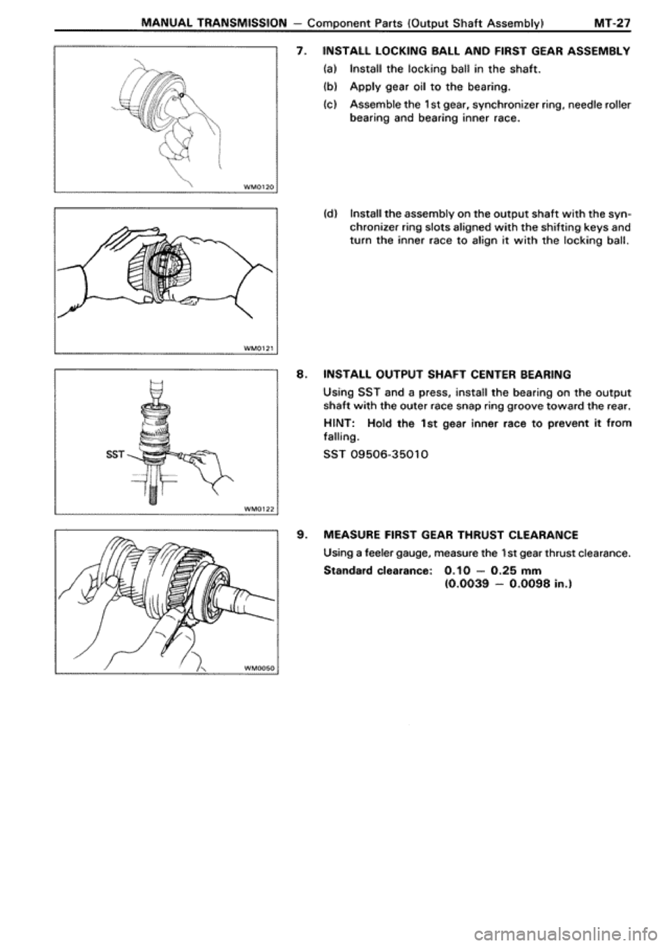 TOYOTA SUPRA 1990 3.G Workshop Manual 