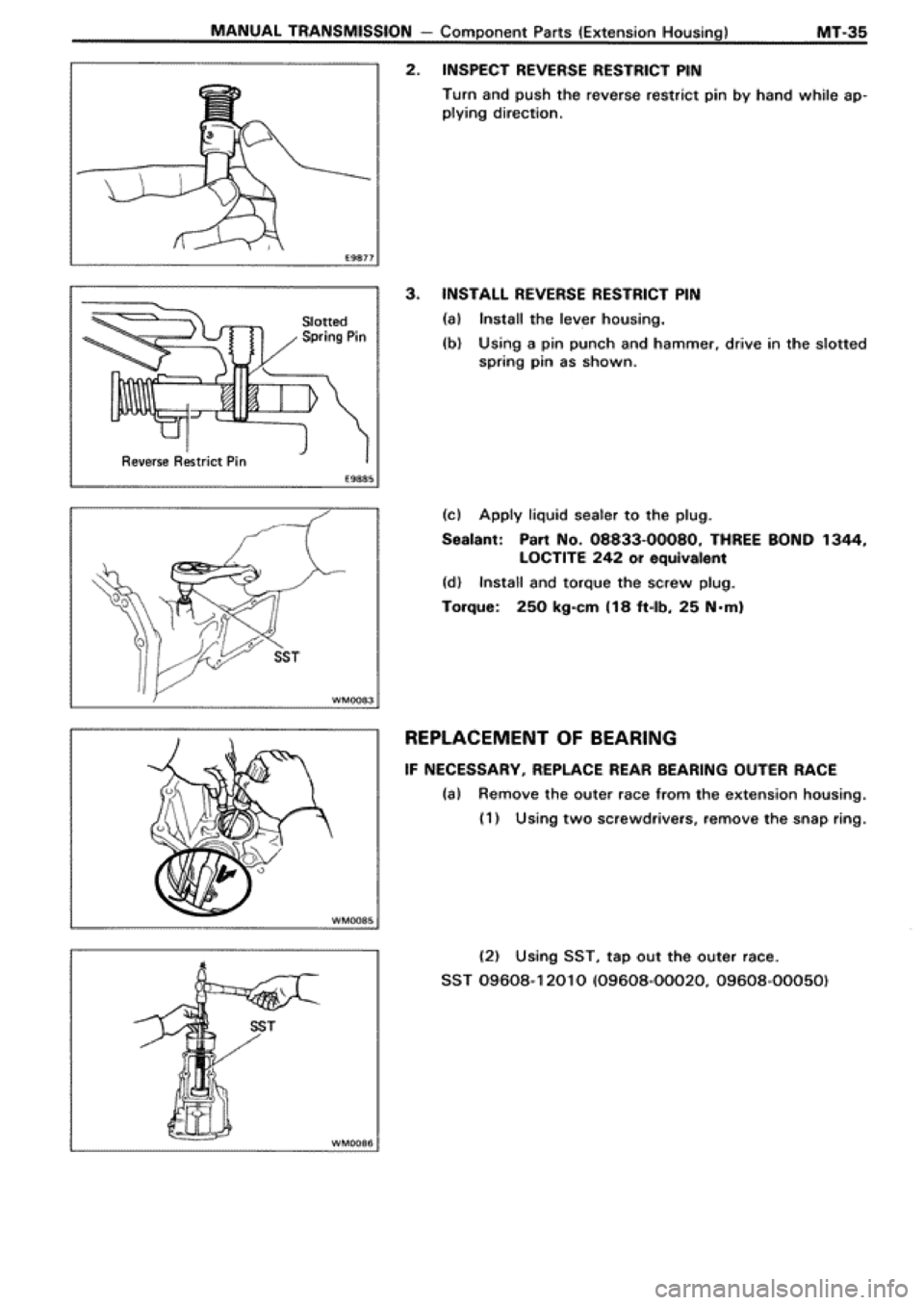 TOYOTA SUPRA 1990 3.G Workshop Manual 