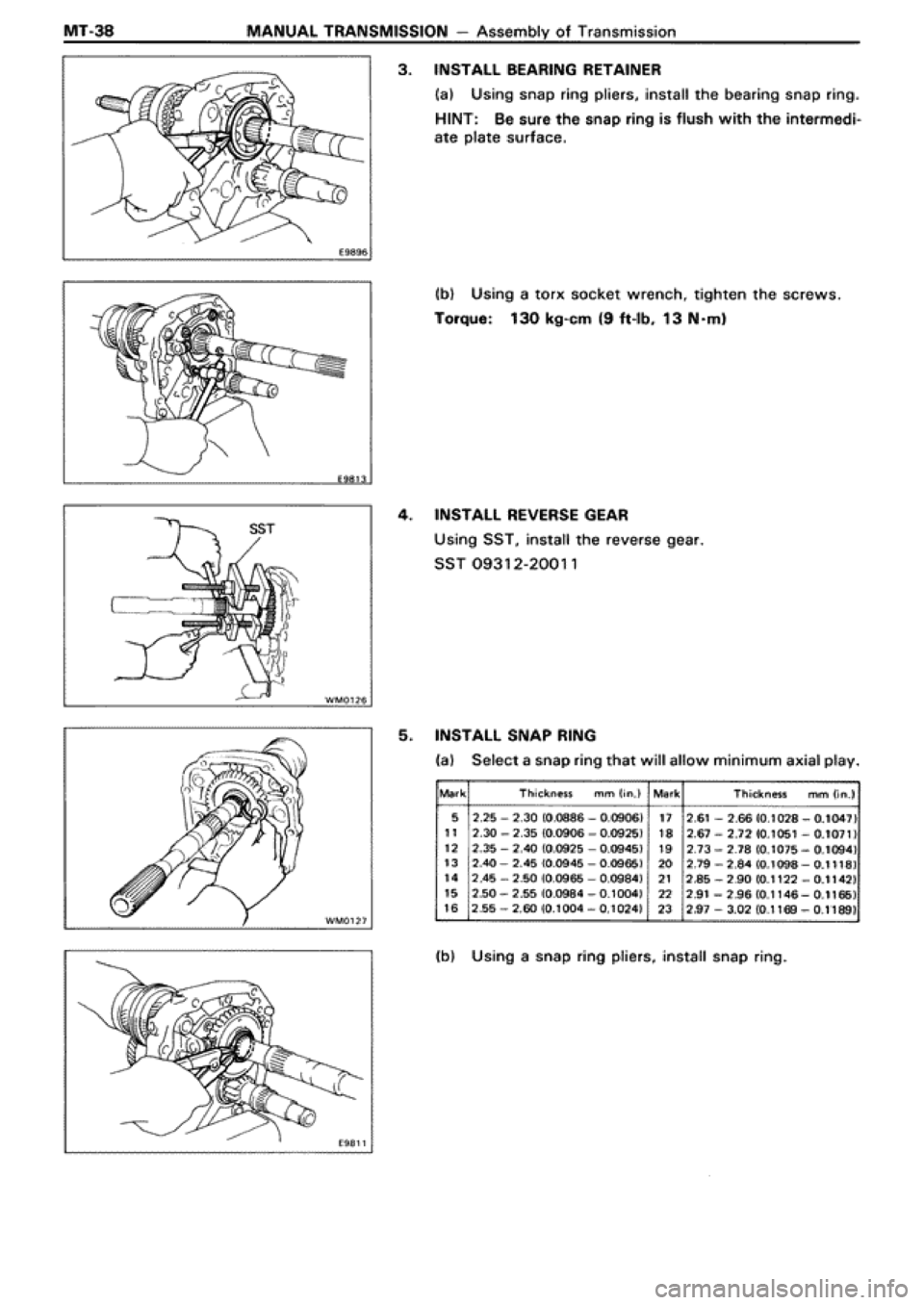TOYOTA SUPRA 1990 3.G Workshop Manual 